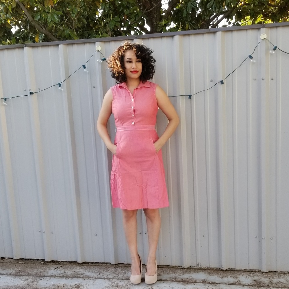 Brooks Brothers heathered red shirt dress